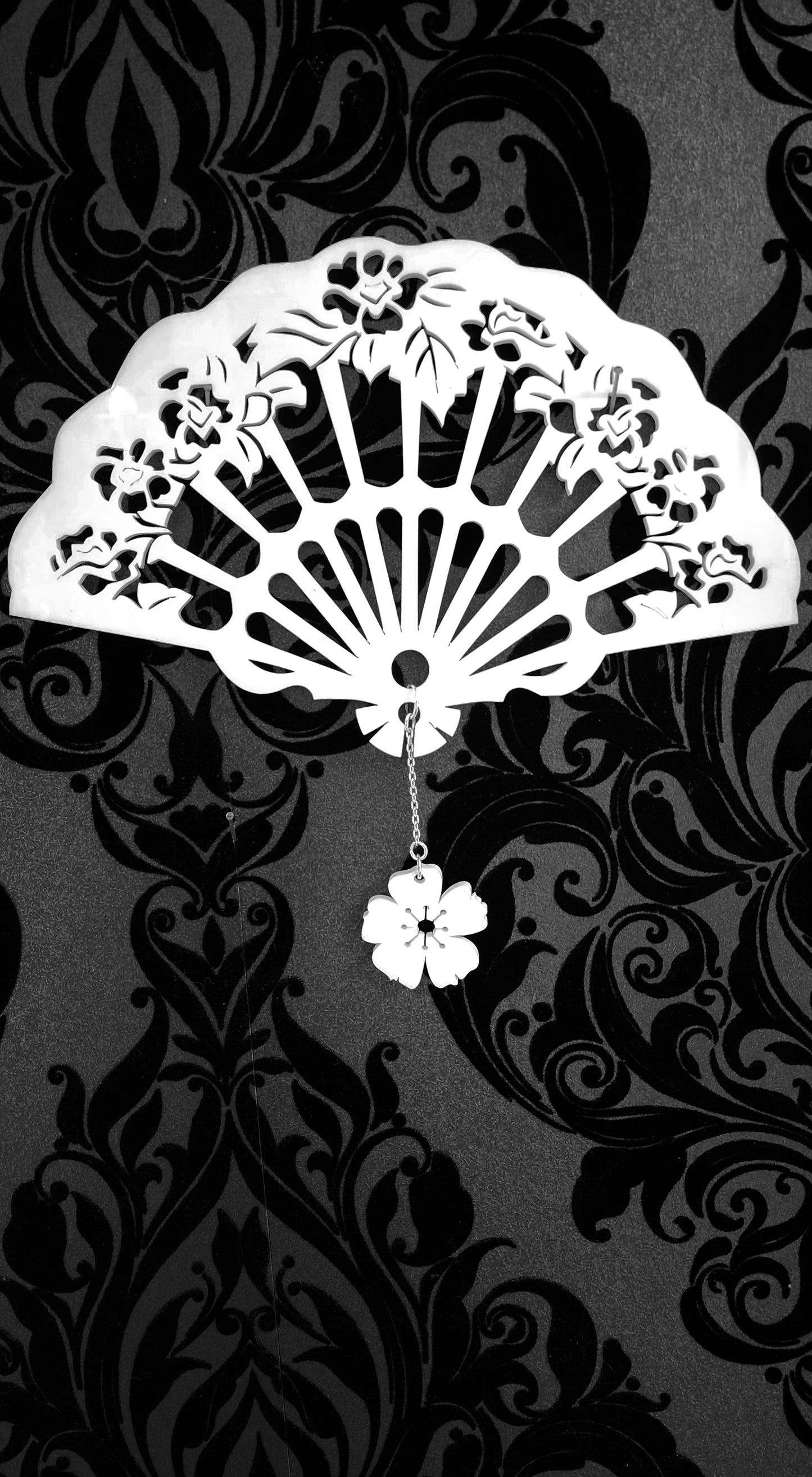 Ornamental Floral Fan Wall Art