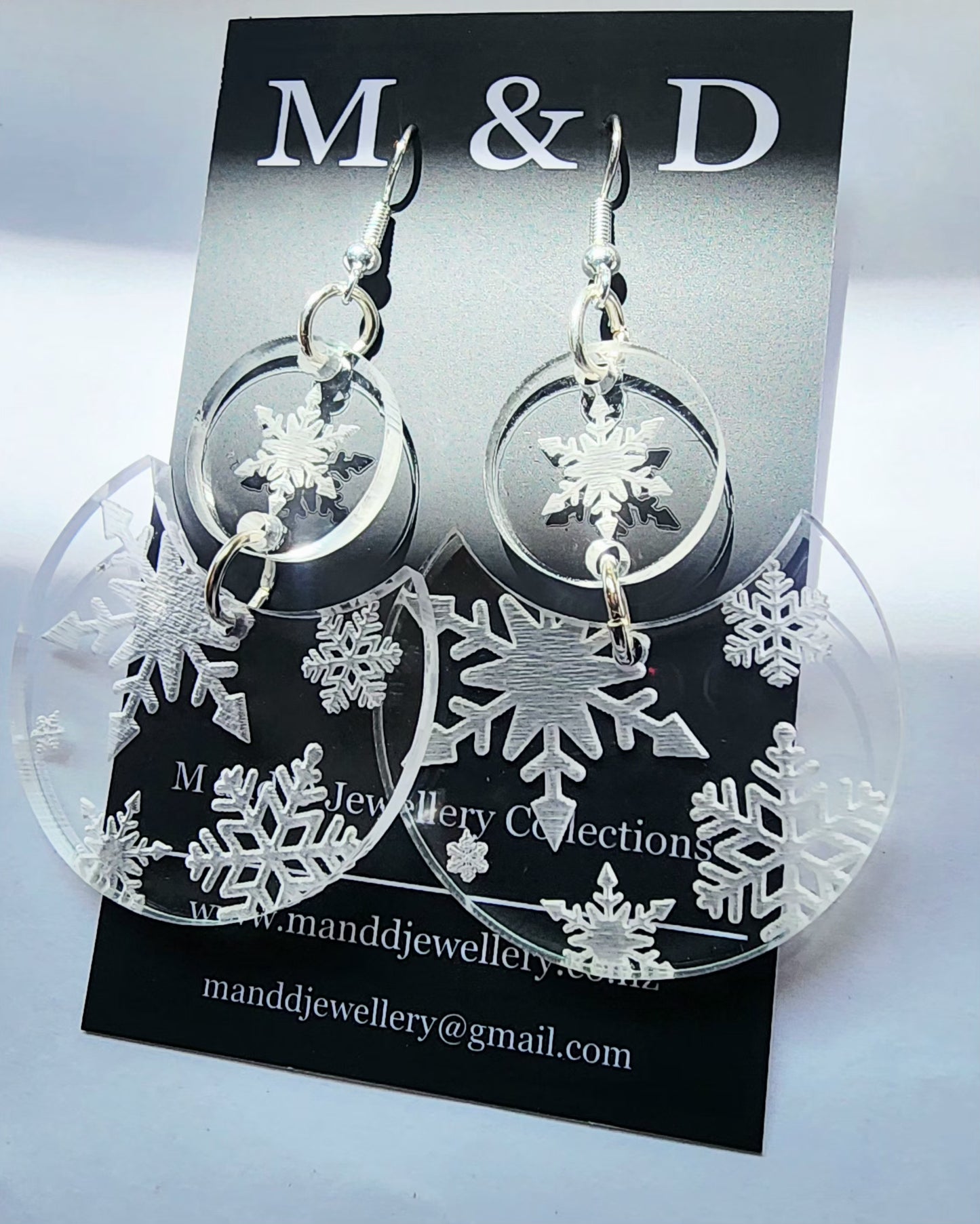 Christmas Engraved Dangle Earrings