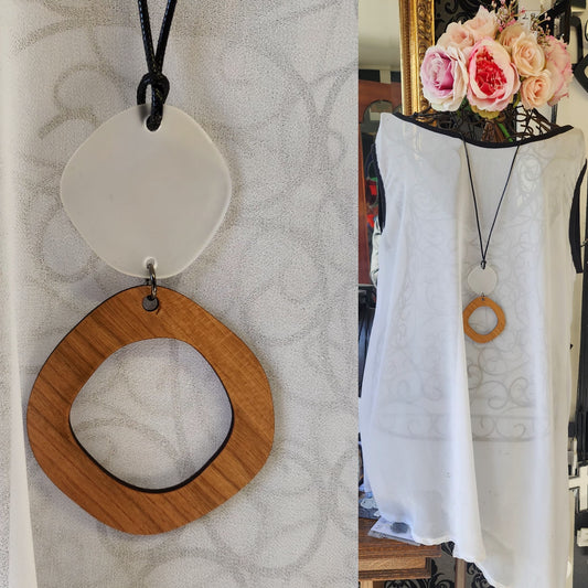 Spot and Wonky Duo Necklace