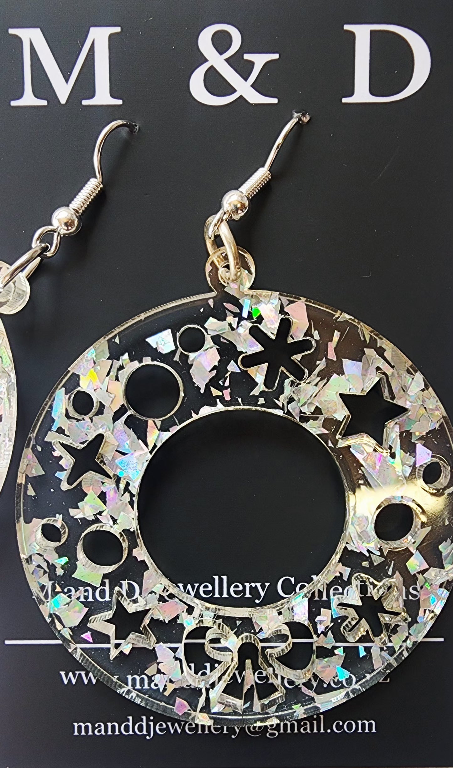 Christmas Glitter Flake Earrings