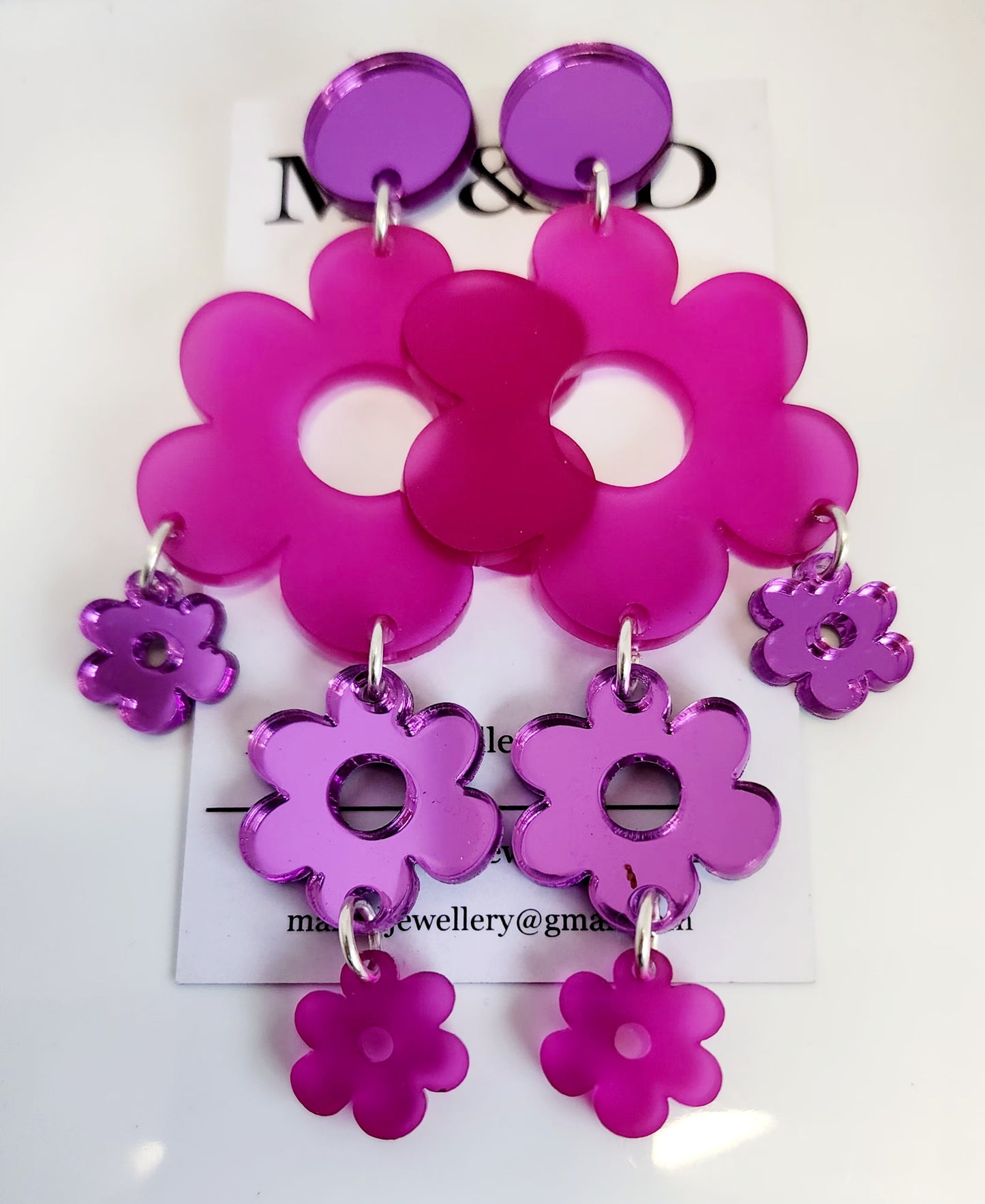 Flora Chandelier Delux Stud Dangle Earrings