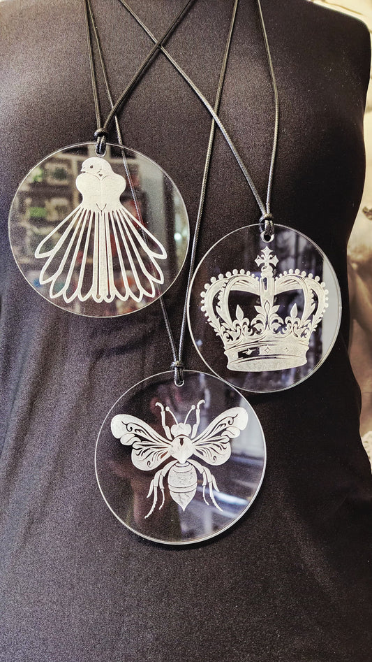 Engraved Bee Necklace