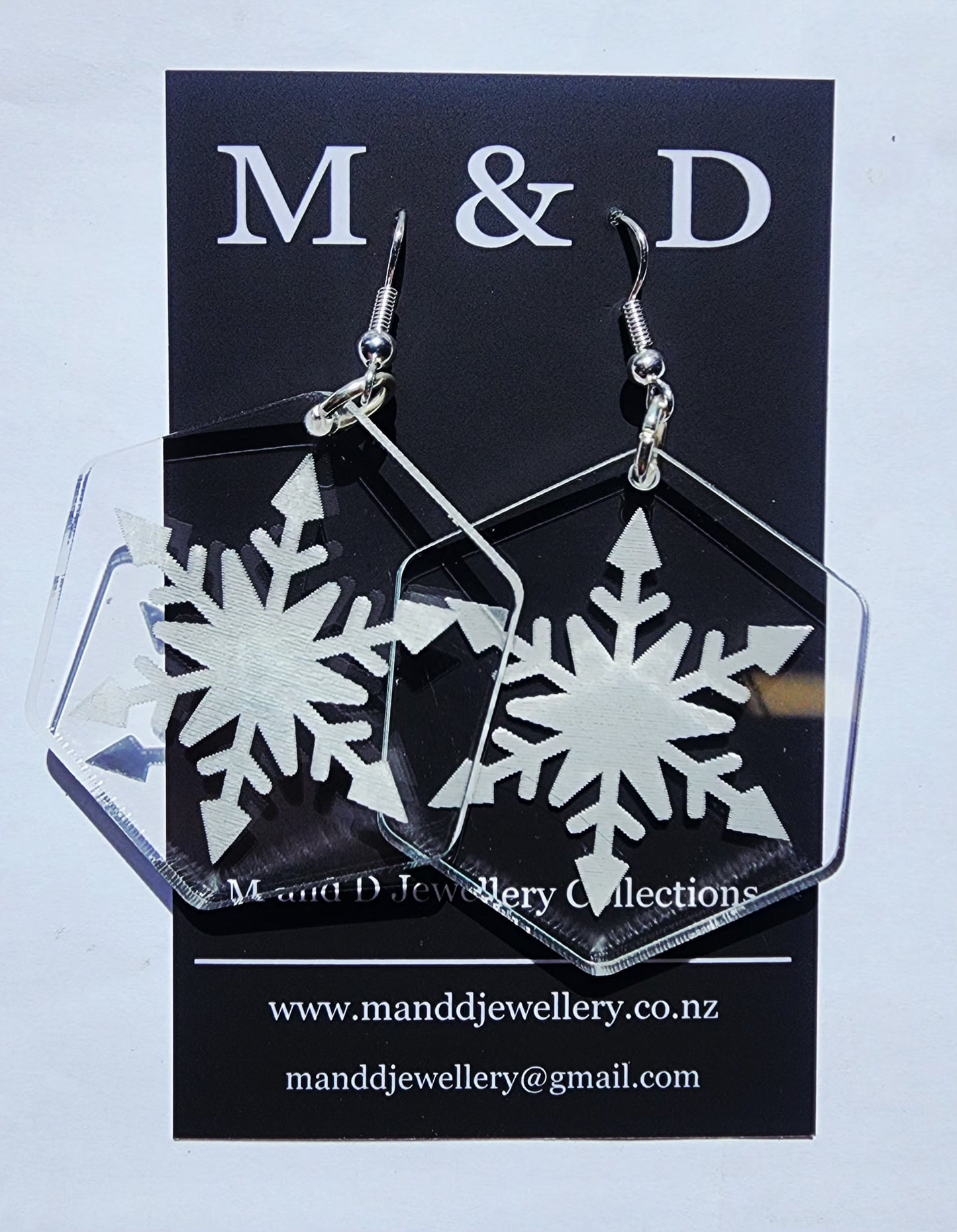 Christmas Engraved Dangle Earrings