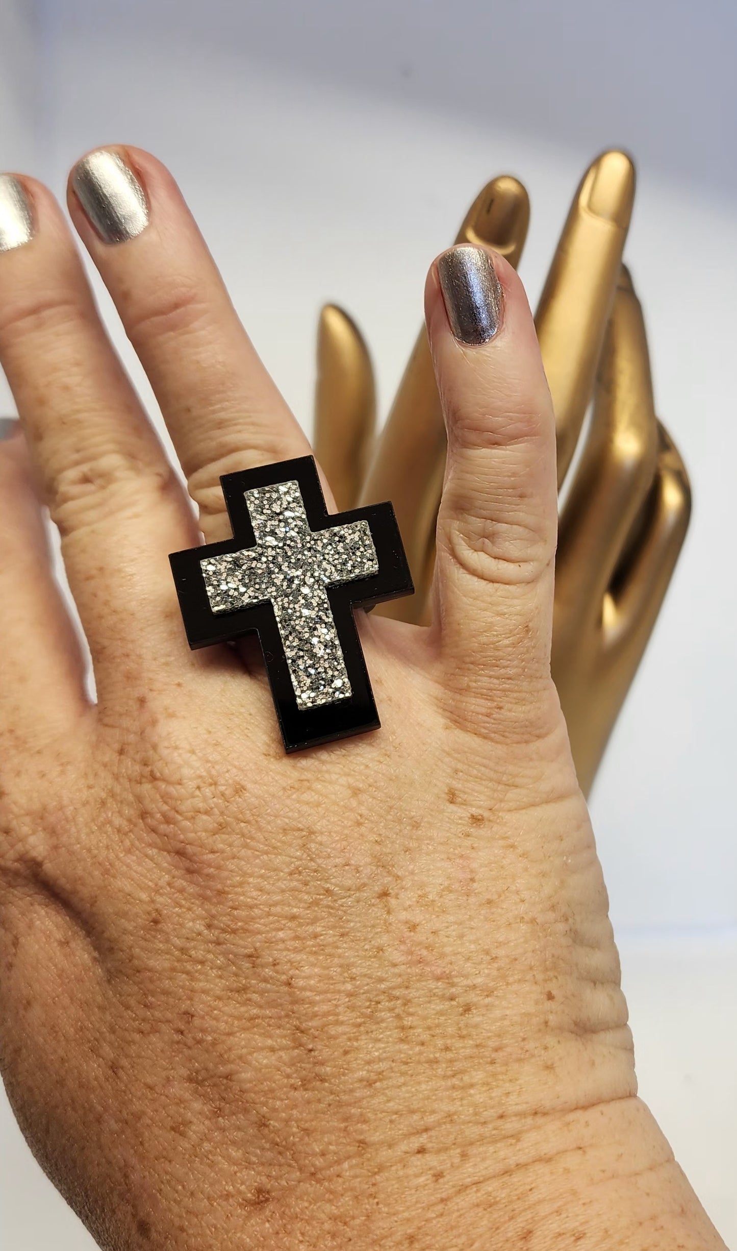 Cross Double Layer Ring 2