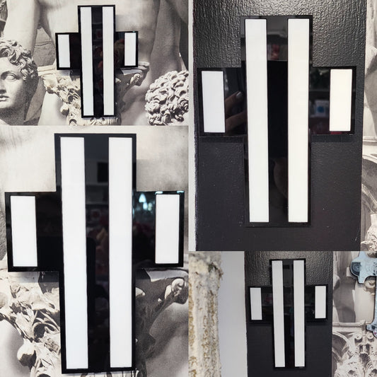 Wall Art Stripey Cross Thick