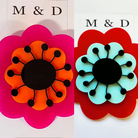 Corsage Brooch Flower Power Fleur