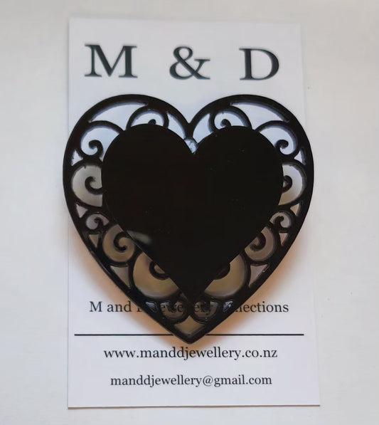 Brooch Filigree Heart