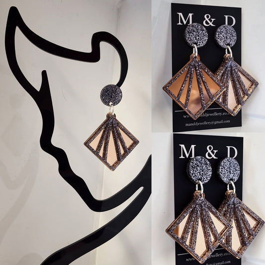 Deco Cube Stud Dangles