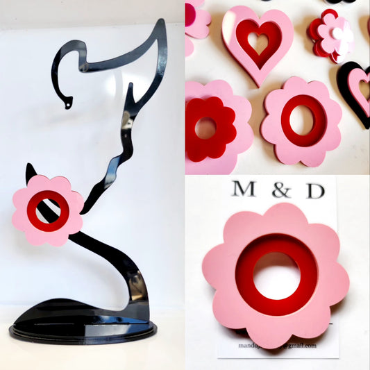 Brooch Layered Quant Flower