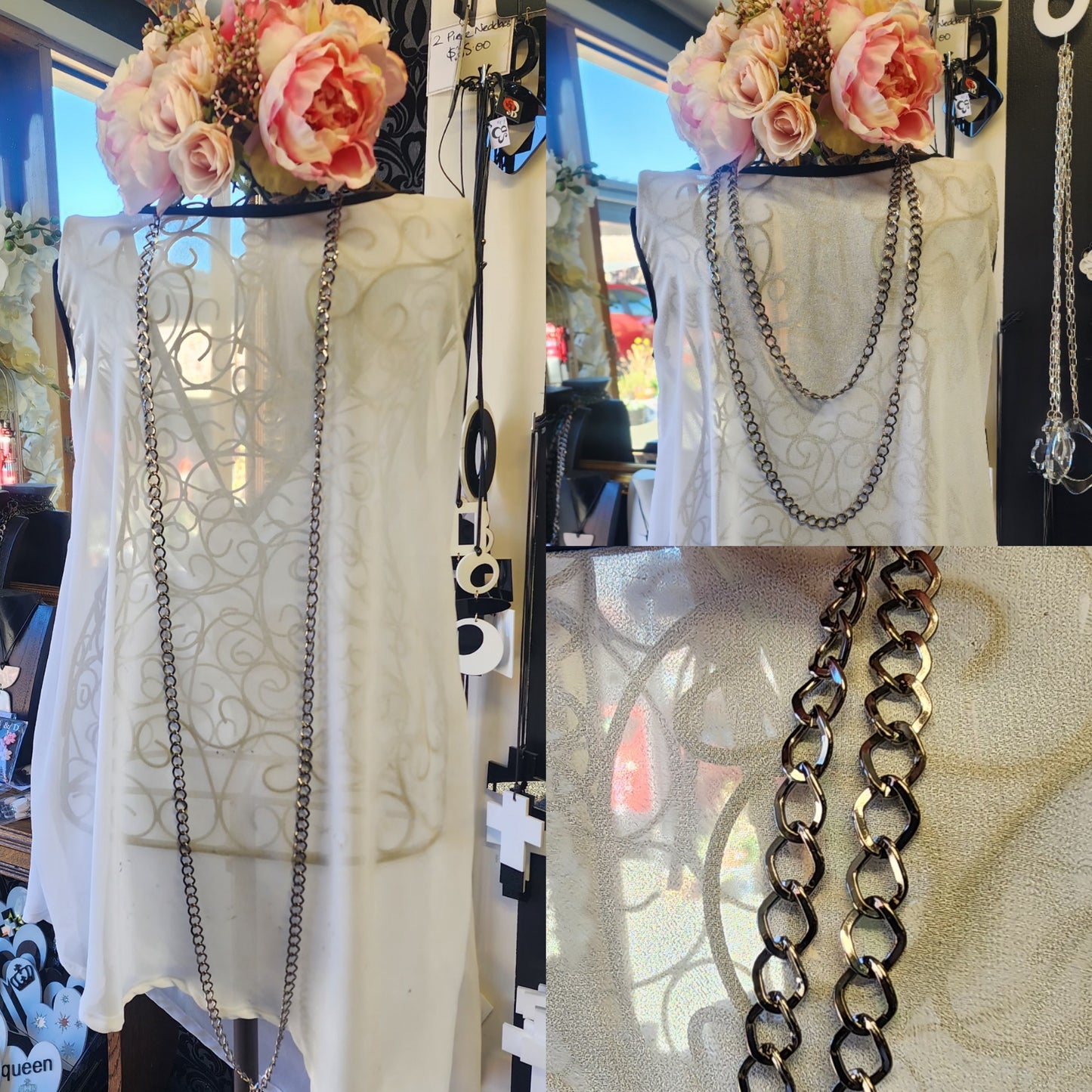 Chain Gunmetal Extra long switch style chain