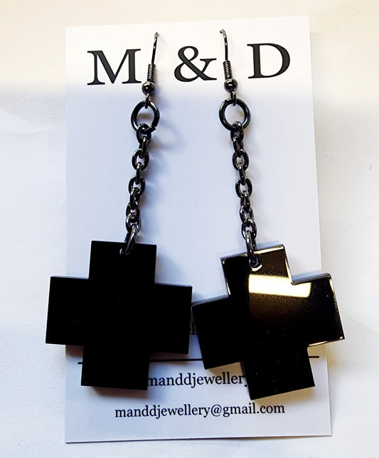 Chained Chunky Plus Stud Dangles