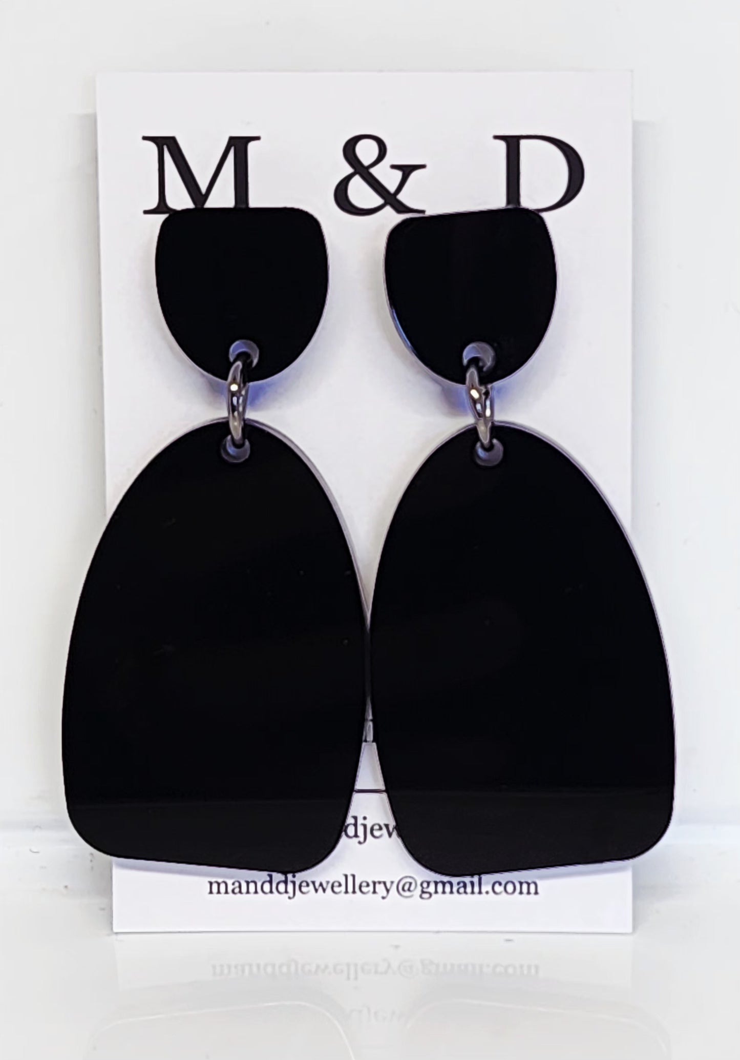Almond Stud Dangle Earrings