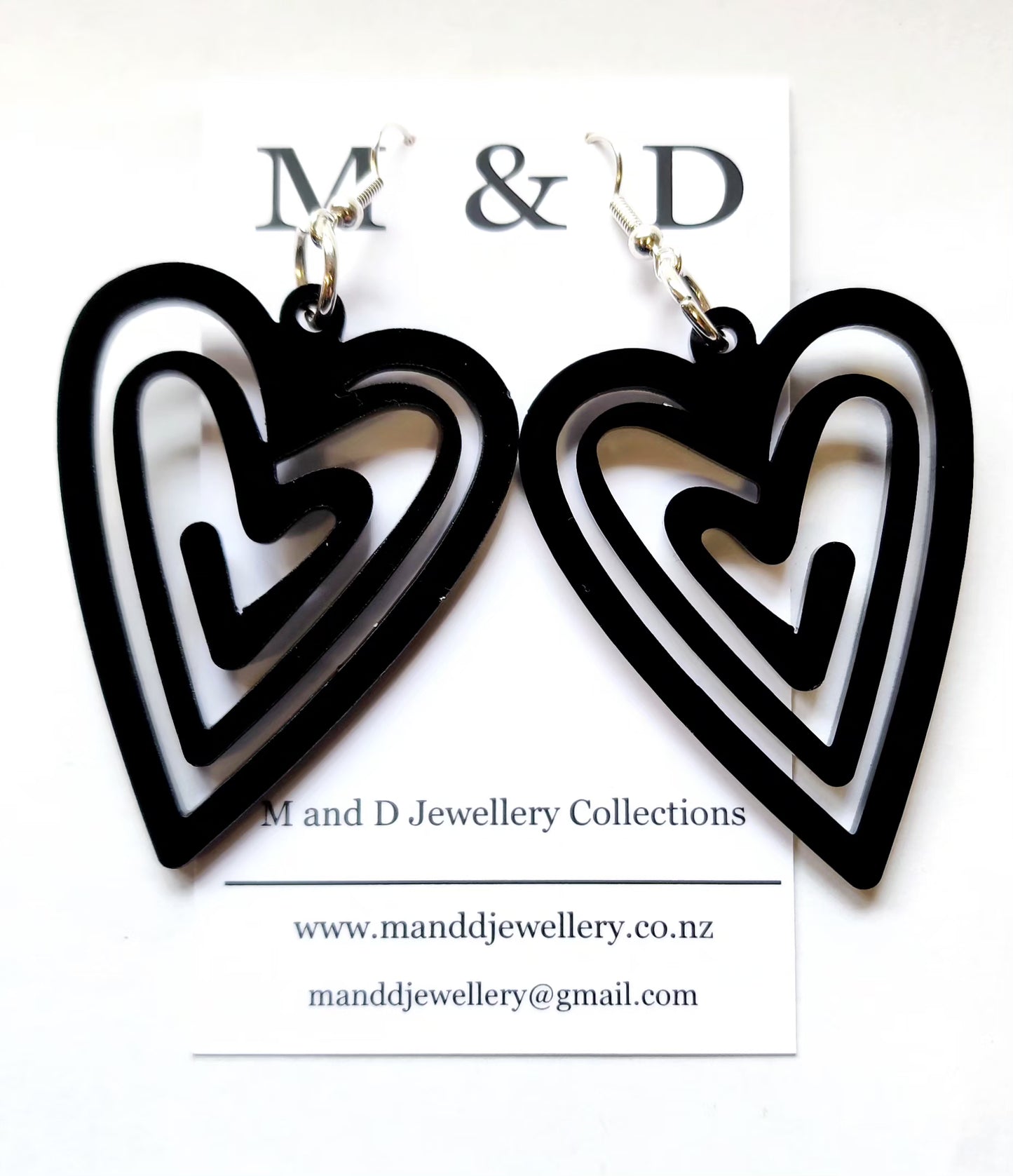 Heart Maze Dangle Earrings