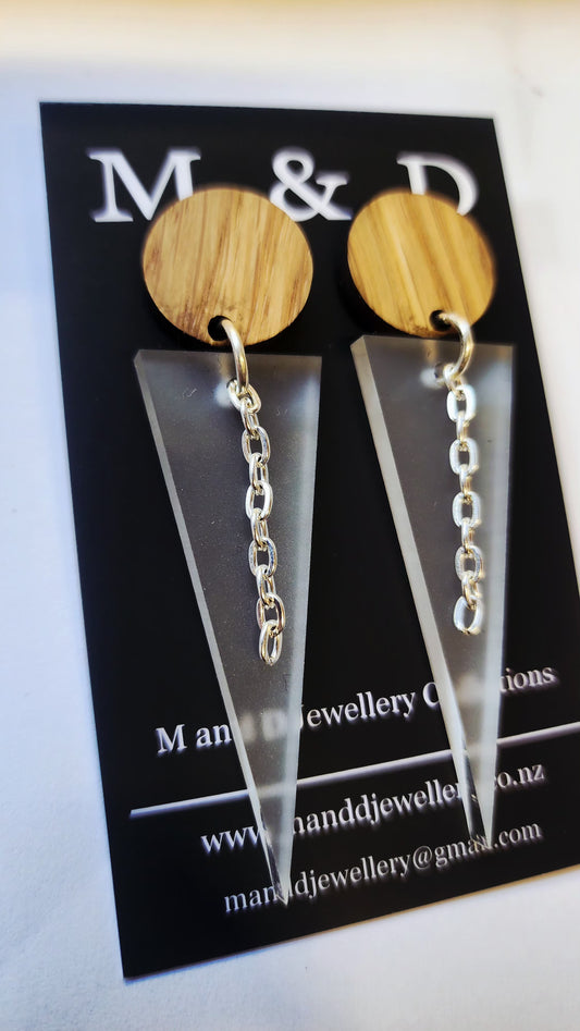 Spot, Spike and Chain Stud Earrings