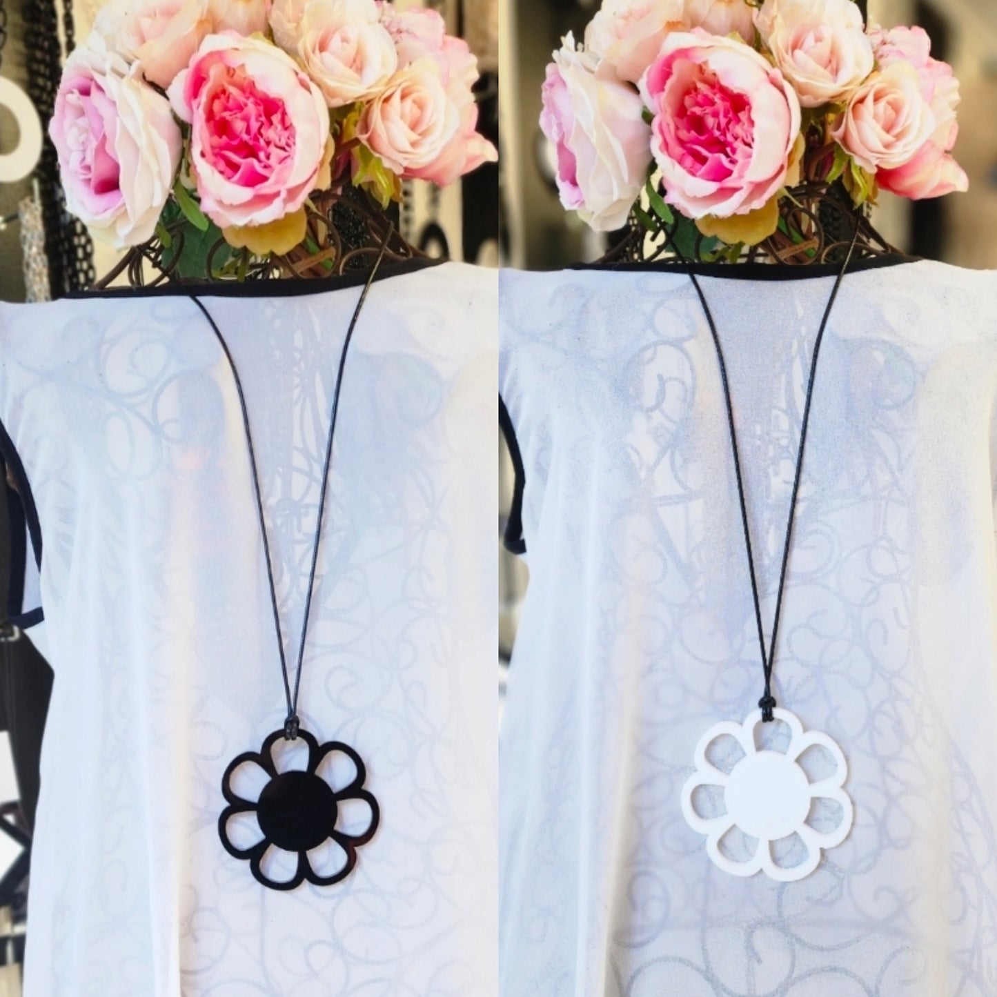 Daisy Loop Statement Necklace Reversible colour