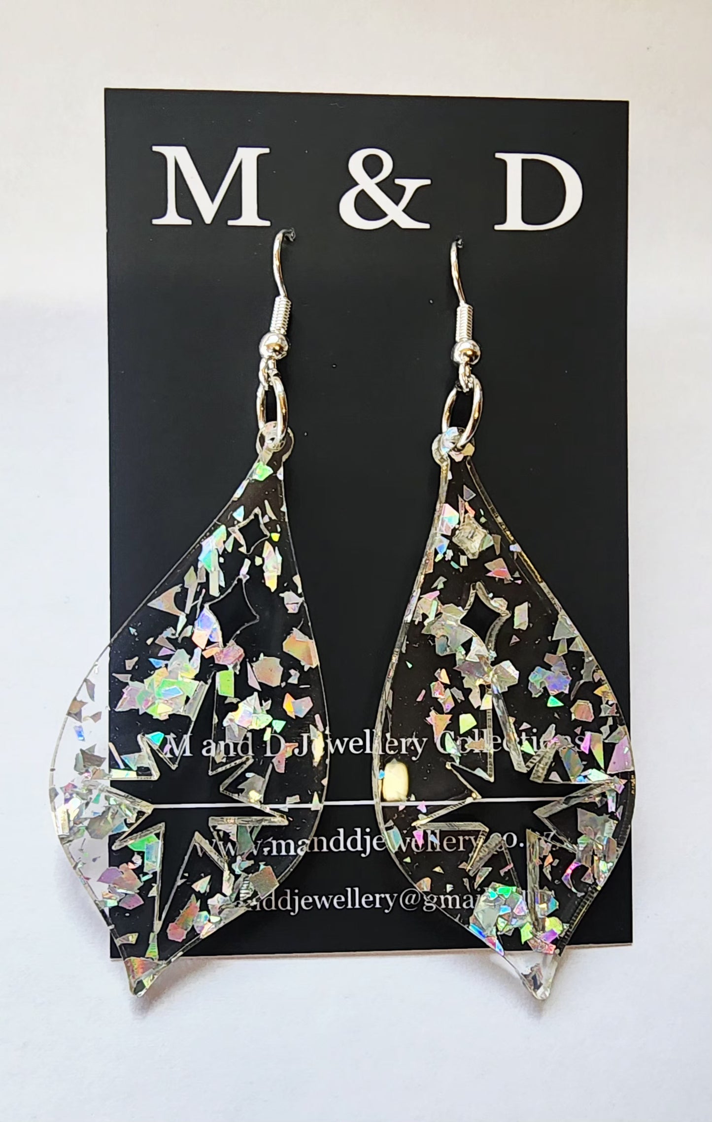 Christmas Glitter Flake Earrings