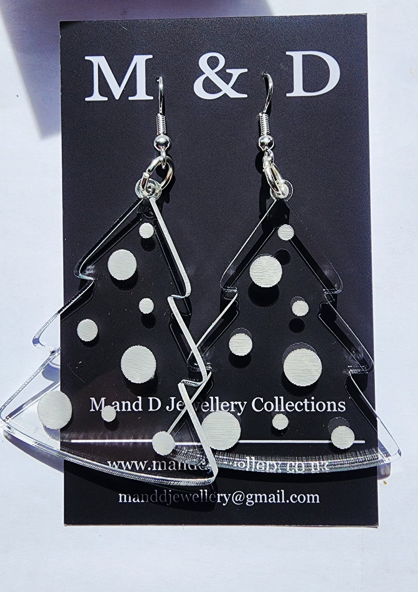 Christmas Engraved Dangle Earrings