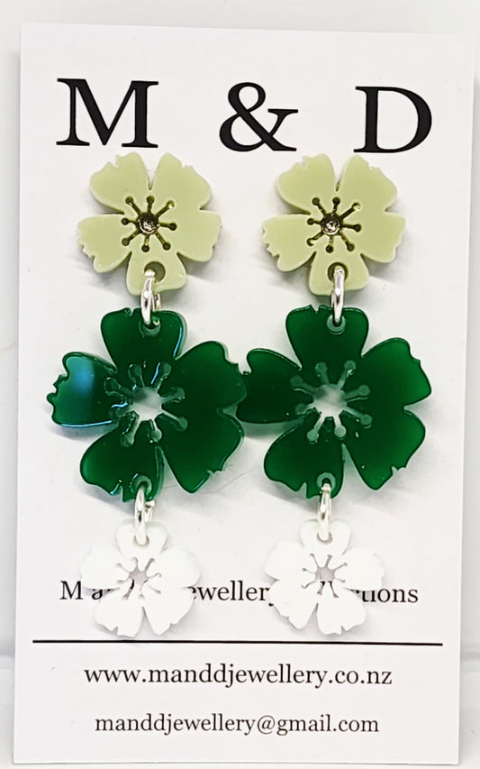 Blossom Trail Stud Dangles Earrings
