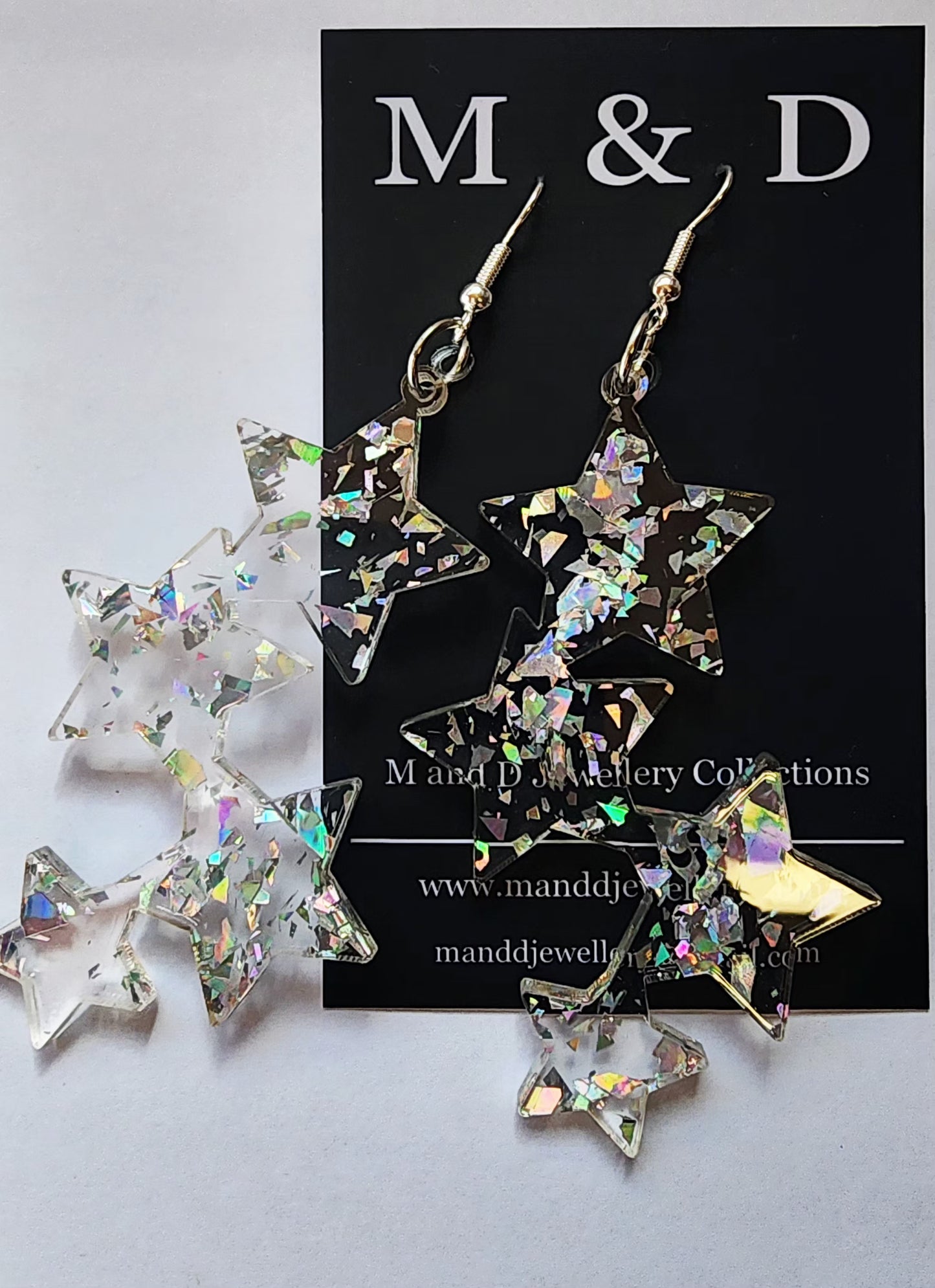 Christmas Glitter Flake Earrings