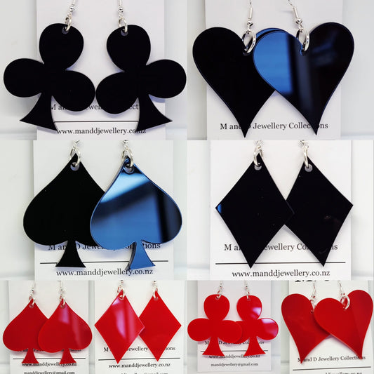 Card Suite Dangle Earrings