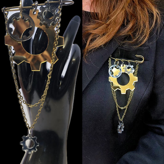 Steampunk Kilt Pin Gears