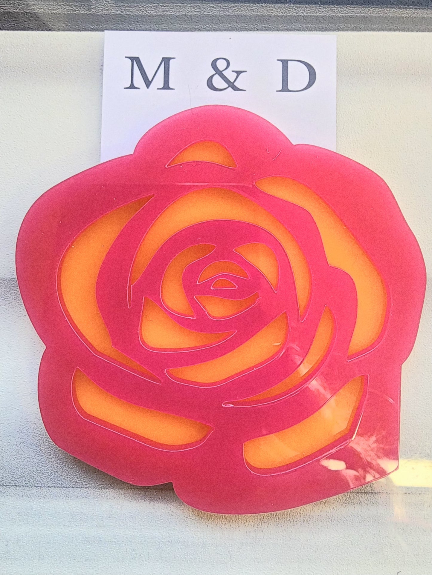 Rosetta Rose Brooch Layered Large