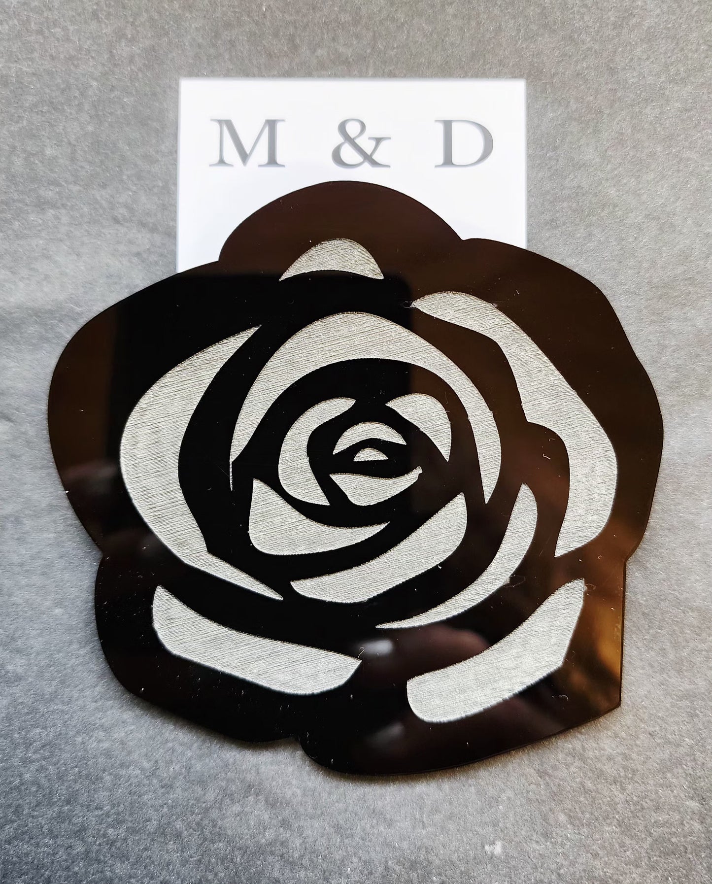 Rose Brooch Engraved