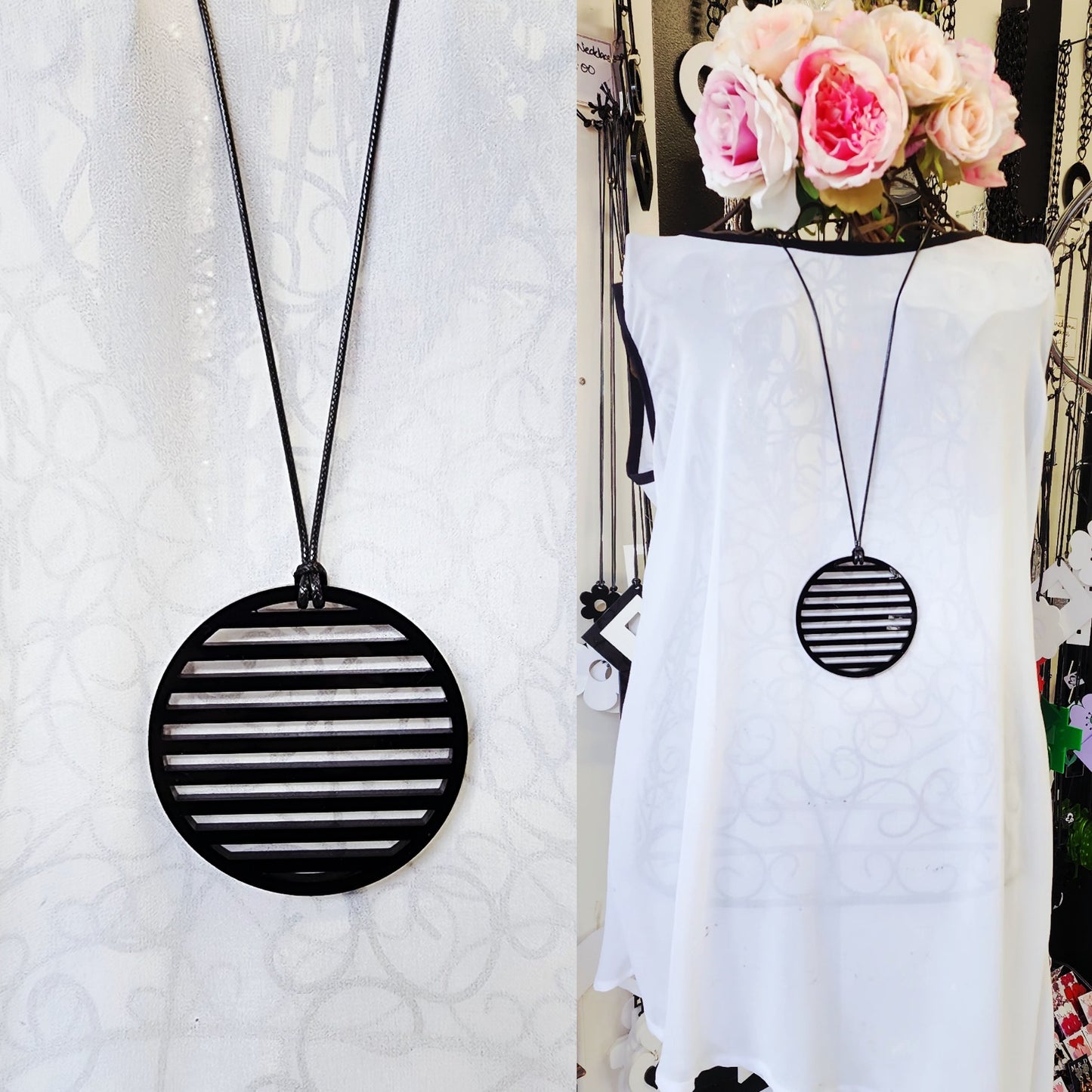 Deco Disc Statement Necklace