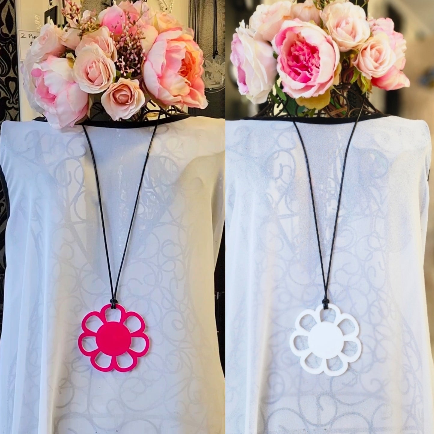 Daisy Loop Statement Necklace Reversible colour