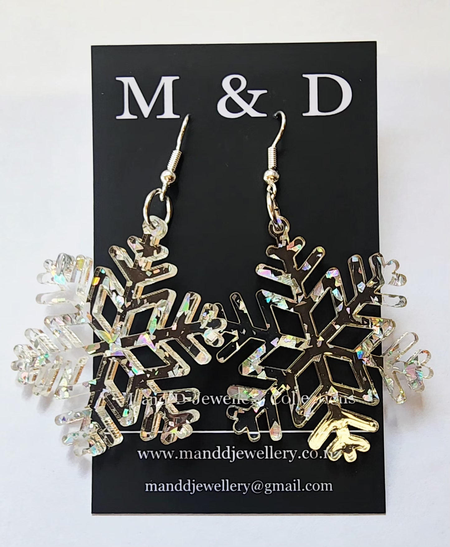 Christmas Glitter Flake Earrings