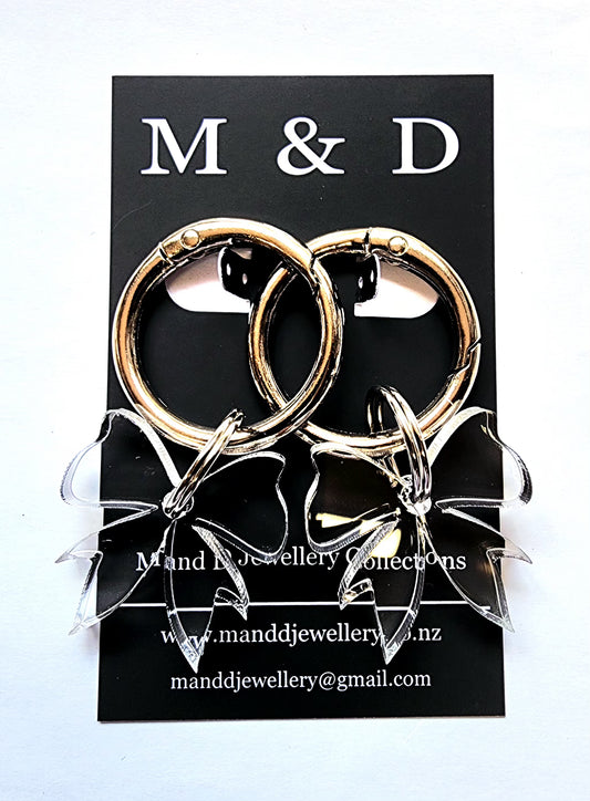 Bow Boot bling, Key ring