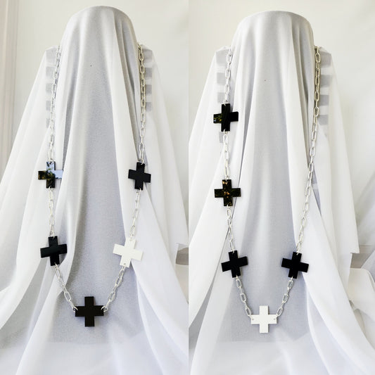 Chained Swiss Cross Necklace