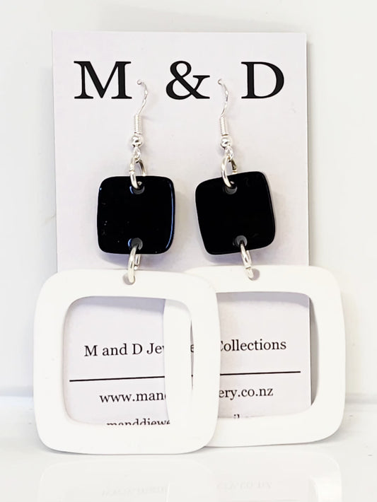 Cube Duo Dangles Earrings