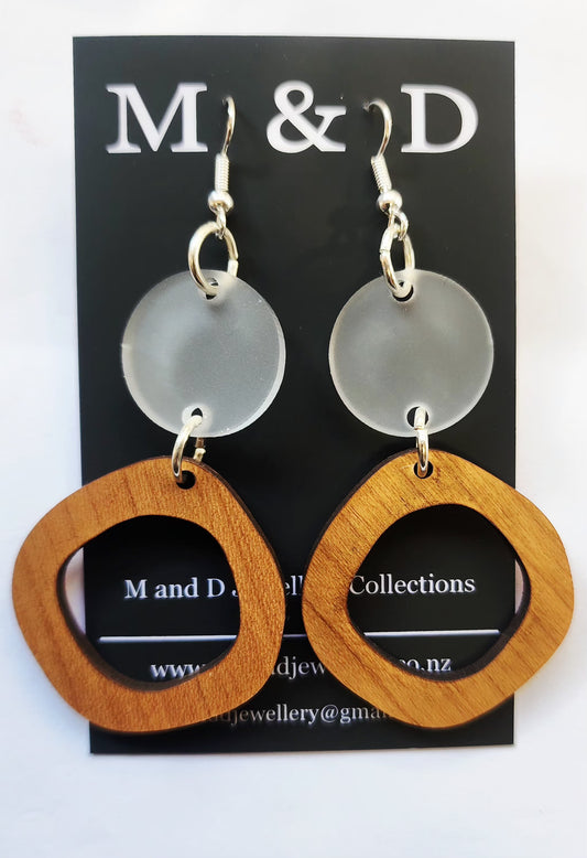 Spot and Wonky Duo Dangle Earrings