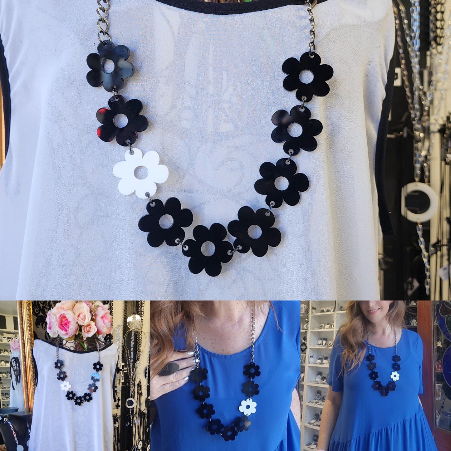 Chained Flora Necklace with Highlight