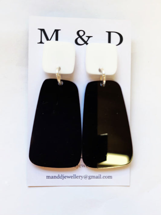 Wonky Offset Square Stud Dangle Earrings (Copy)