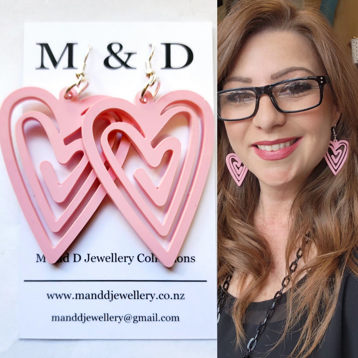 Heart Maze Dangle Earrings