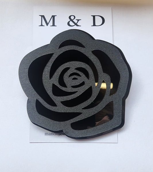 Rose Brooch Engraved