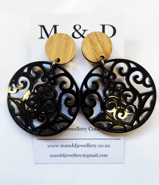 Filigree Disc Stud Dangles