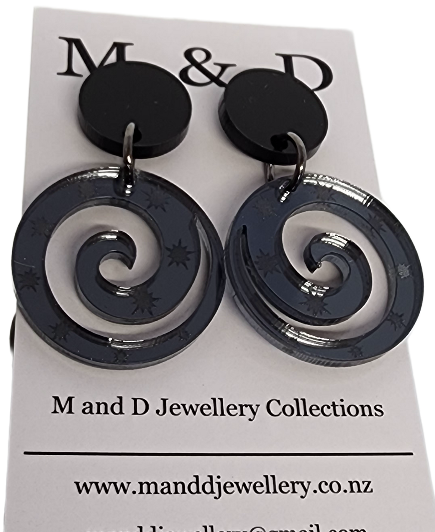 Koru Swirl Little Stud Dangles