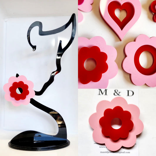 Brooch Layered Flower Power