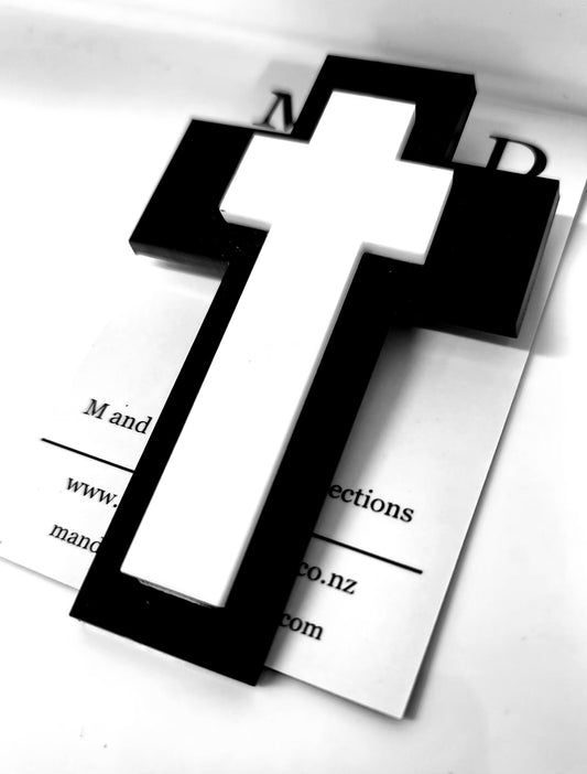 Brooch Cross Standard double layer