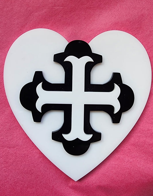 Wall Heart Botonee Cross