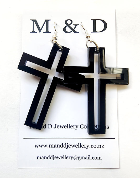 Skinny Cross Earrings