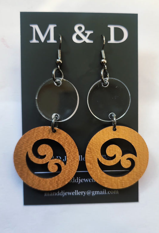Spot and Frond Duo Dangle Earrings
