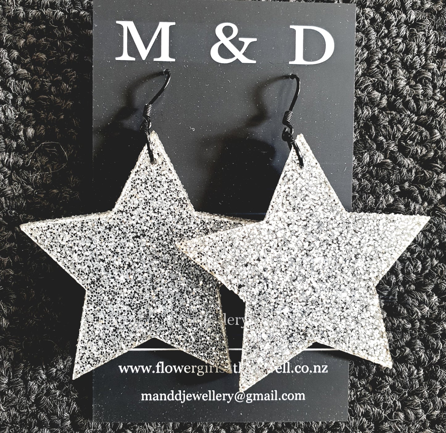 Glitter Star Earrings