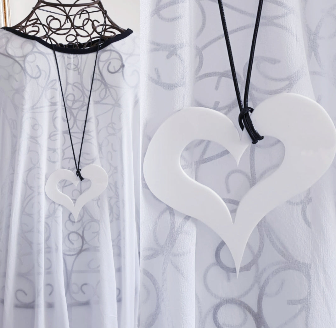 Abstract Heart Statement Necklaces