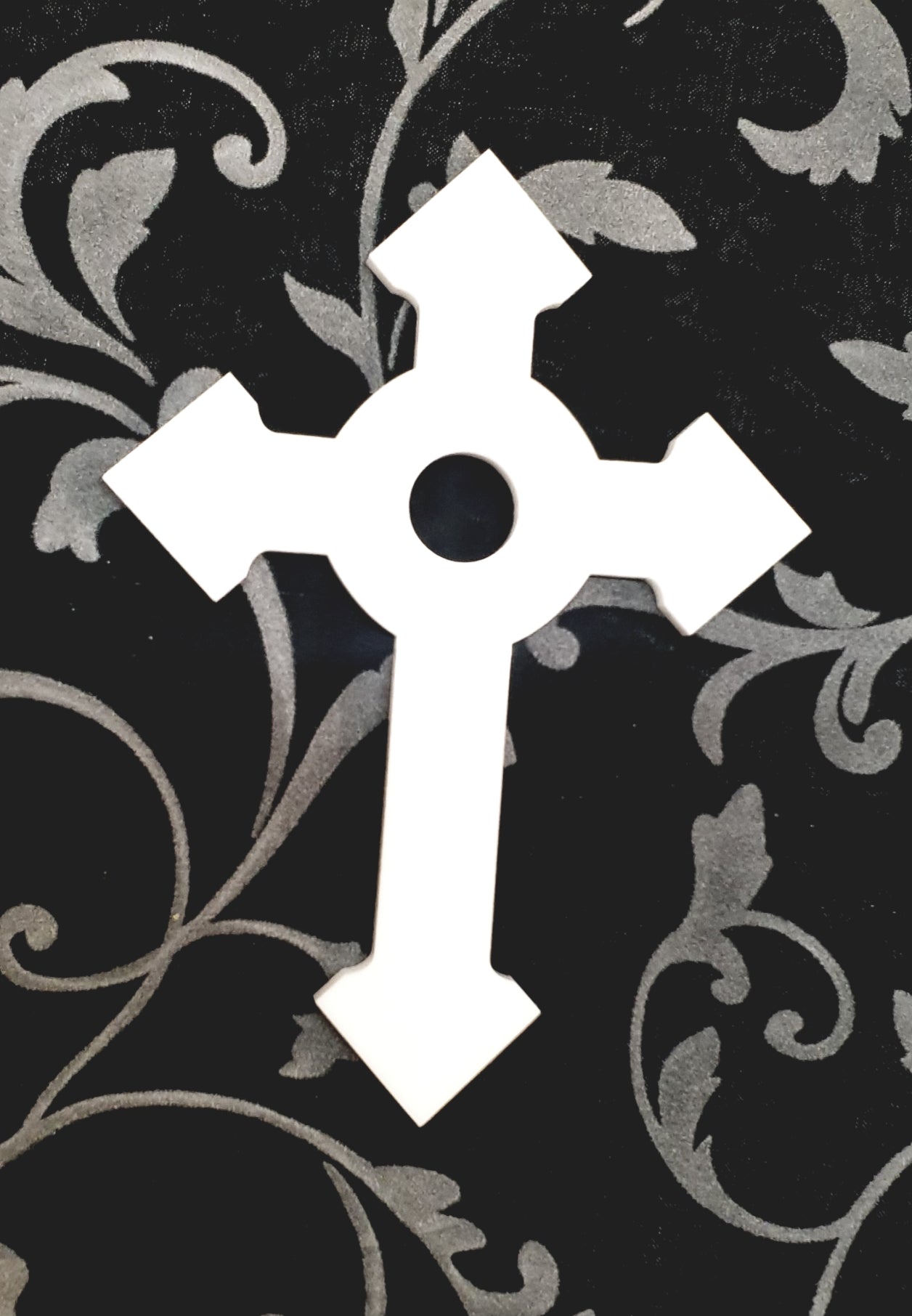 White Wall Cross Medium