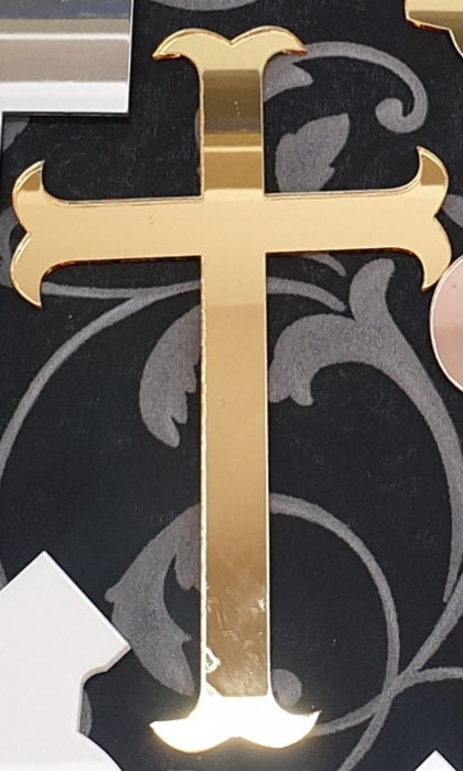 Gold Mirror Cross Medium