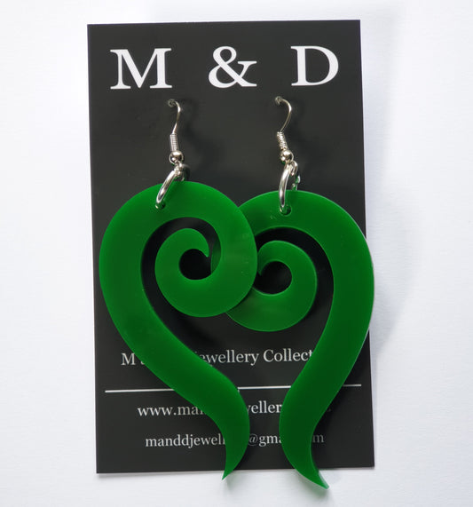 Long Spiral Earrings Dangles